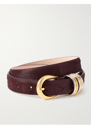 Déhanche - Hollyhock Embellished Calf Hair Belt - Brown - x small,small,medium,large,x large