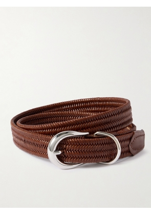 Déhanche - Hollyhock Braided Leather Belt - Brown - x small,small,medium,large,x large