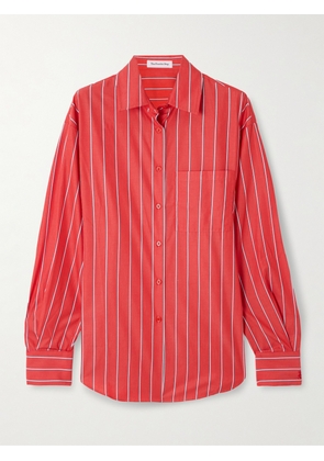 The Frankie Shop - Lui Striped Cotton-poplin Shirt - Red - XS,S,M,L,XL