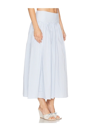 LPA Brigette Midi Skirt in Baby Blue. Size L. Also in M, S, XL, XS, XXS.