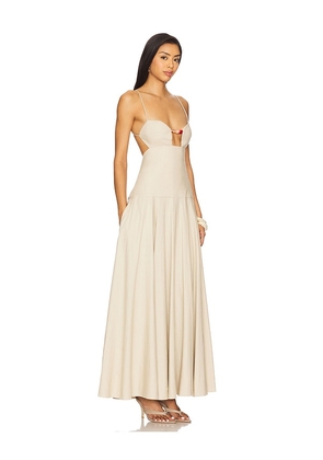 Lovers and Friends Jolene Maxi Dress in Neutral. Size L. Also in M, S, XL, XS, XXS.