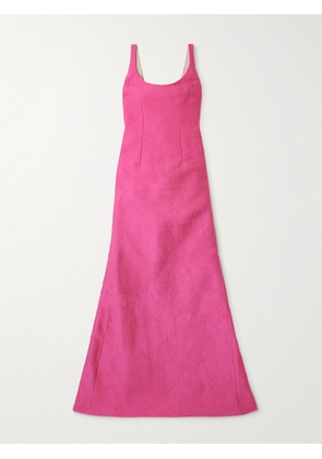 Emilia Wickstead - Ninette Pleated Cloqué Gown - Pink - UK 4,UK 6,UK 8,UK 10,UK 12,UK 14,UK 16