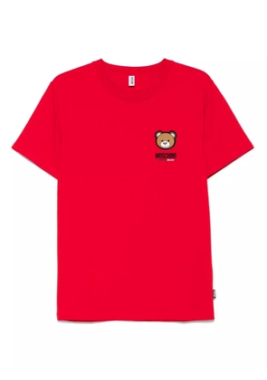Moschino logo-appliqué T-shirt - Red