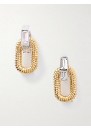 RABANNE - Xl Link Gold And Silver-tone Crystal Earrings - One size