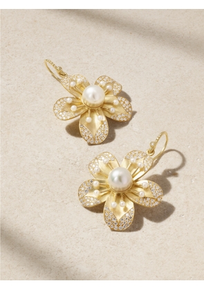 Irene Neuwirth - Blossom 18-karat Gold, Pearl And Diamond Earrings - One size