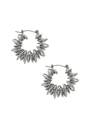 petit moments Riele Earrings in Metallic Silver.