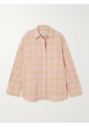 RÓHE - Oversized Checked Cotton-flannel Shirt - Pink - FR 34,FR 36,FR 38,FR 40,FR 42,FR 44
