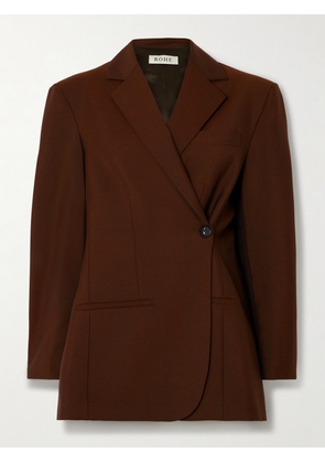 RÓHE - Wool And Mohair-blend Double-breasted Blazer - Brown - FR 34,FR 36,FR 38,FR 40,FR 42,FR 44