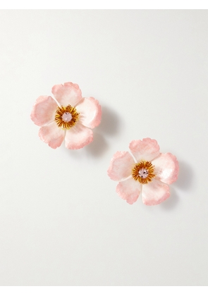 Jennifer Behr - Debre Gold-plated Crystal Earrings - Pink - One size