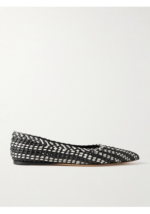 Gabriela Hearst - Aurora Two-tone Woven Leather Ballet Flats - Black - IT35,IT36,IT37,IT37.5,IT38,IT38.5,IT39,IT39.5,IT40,IT40.5,IT41,IT42