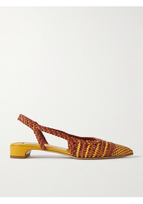 Gabriela Hearst - Perro Woven Leather Slingback Pumps - Orange - IT35,IT36,IT36.5,IT37,IT37.5,IT38,IT38.5,IT39,IT39.5,IT40,IT40.5,IT41,IT41.5,IT42