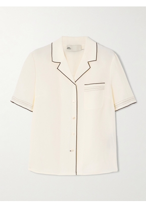 Tory Burch - Piped Woven Shirt - White - US0,US2,US4,US6,US8,US10