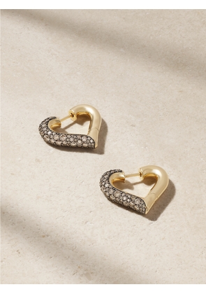 Lucy Delius - Chubby Love Rhodium-plated Diamond Earrings - Gold - One size