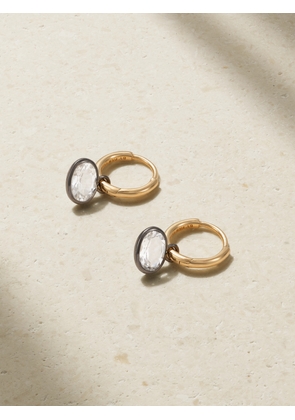 By Pariah - Orbit 14-karat Recycled Gold, Rhodium And Topaz Hoop Earrings - One size