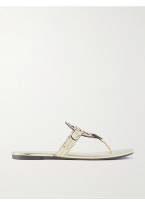 Tory Burch - Miller Cutout Metallic Synthetic Material Sandals - Gold - US5,US5.5,US6,US6.5,US7,US7.5,US8,US8.5,US9,US9.5,US10,US10.5,US11,US12
