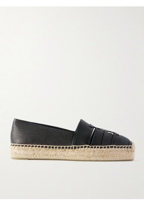 Tory Burch - Ines Cutout Leather Platform Espadrilles - Black - US5,US6,US7,US8,US9,US10,US11