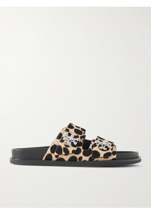 Tory Burch - T-lock Sport Leopard-print Calf Hair Slides - Animal print - US7,US8,US8.5,US9,US10