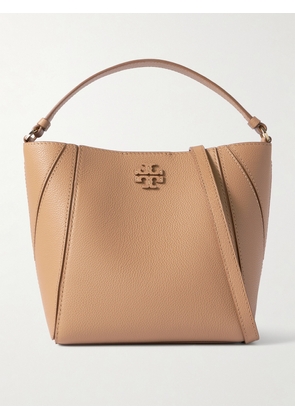 Tory Burch - Mcgraw Small Paneled Textured-leather Shoulder Bag - Brown - One size