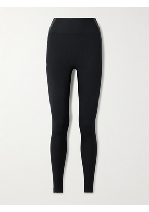 ON - Studio Striped Ribbed Stretch Recycled Leggings - Black - x small,small,medium,large,x large