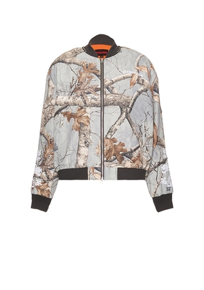 Pleasures Dragon Bomber in Grey. Size M. Also in XL/1X.