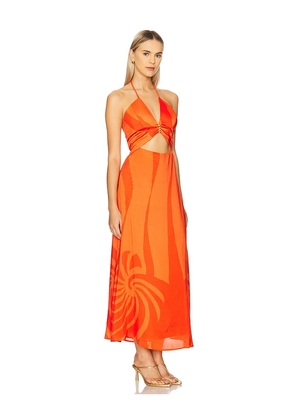 Vix Swimwear Aurea Long Dress in Orange. Size M. Also in S, XL, XS.