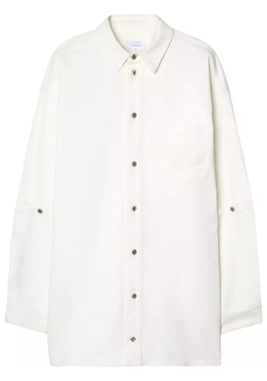 Off-White 90s logo-appliqué cotton shirt