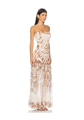 Ulla Johnson Marisol Drop Waist Gown in Cream. Size 0. Also in 12, 4, 6, 8.