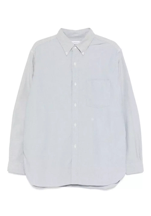 Nanamica embroidered-logo shirt - Blue