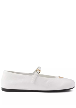 Prada leather ballerina shoes - White