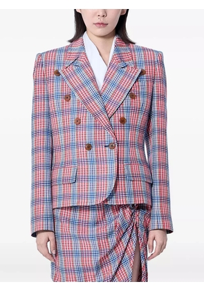 Vivienne Westwood check-pattern double-breasted blazer - Red