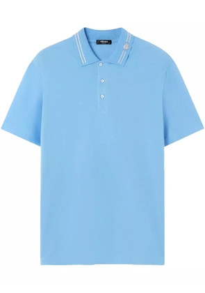 Versace Medusa-embroidered polo shirt - Blue