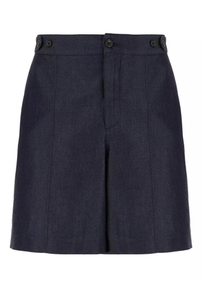 Alexander McQueen high-waisted denim shorts - Blue