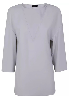Emporio Armani side-slit blouse - Grey