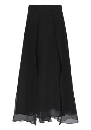 Brunello Cucinelli silk maxi skirt - Black