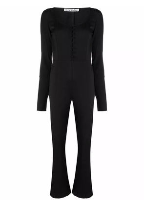 Acne Studios long-sleeve twill jumpsuit - Black