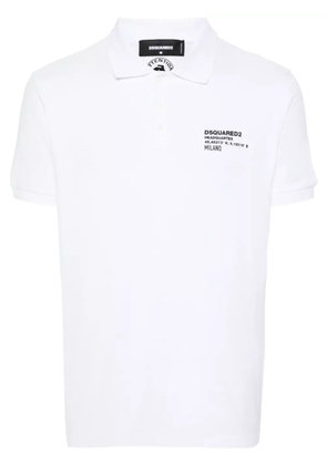 DSQUARED2 logo-print polo shirt - White