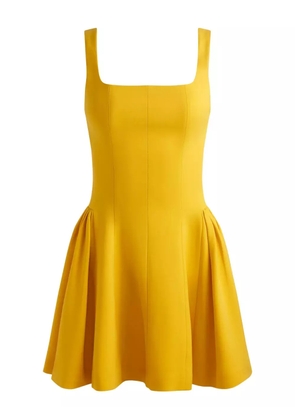 alice + olivia Vera square-neck flared mini dress - Yellow