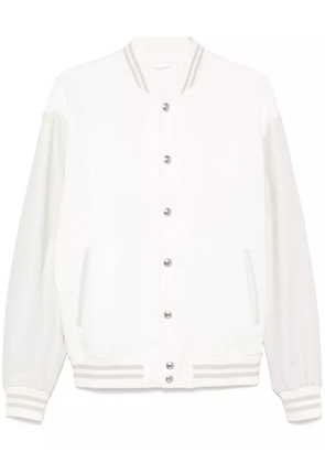 Eleventy panelled bomber jacket - White