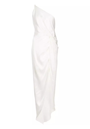 Michelle Mason twist-knot silk gown - White