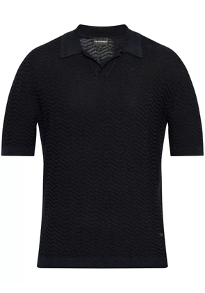 Emporio Armani knitted polo shirt - Blue