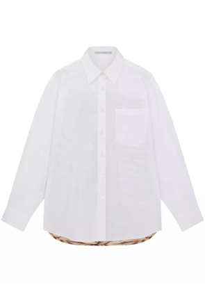 Stella McCartney tiger-print oversized silk shirt - White