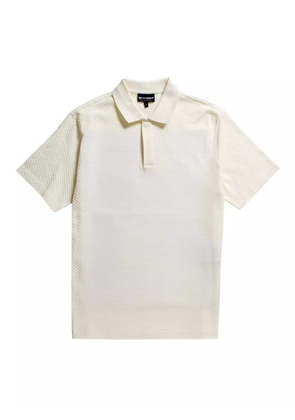 Emporio Armani textured polo shirt - Neutrals