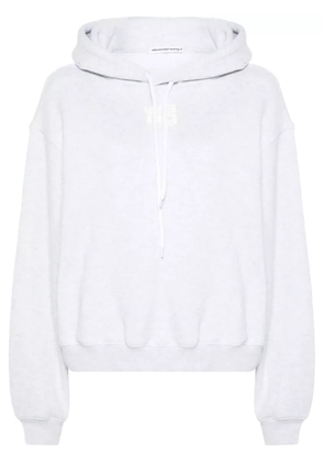 Alexander Wang logo-print cotton hoodie - Grey