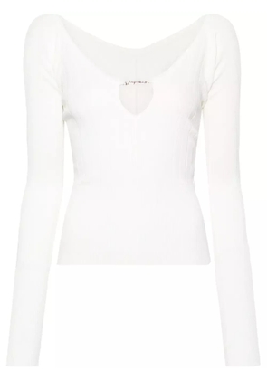 Jacquemus Le Haut Pralu ribbed top - White