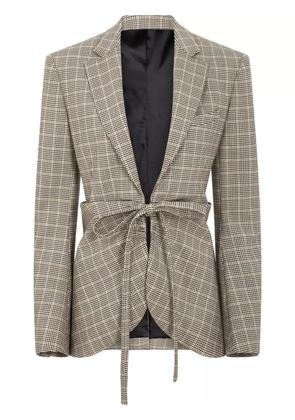 Rabanne plaid check fitted jacket - Neutrals