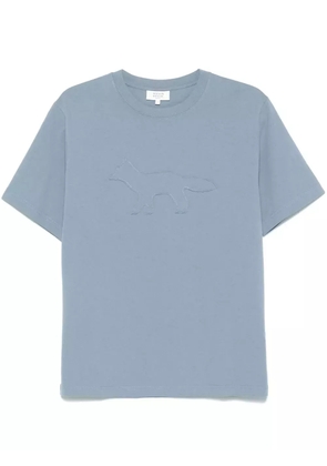 Maison Kitsuné Profile Fox-patch T-shirt - Blue