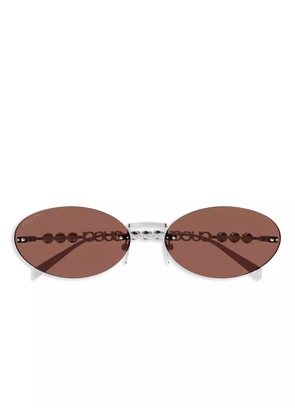 Gucci Eyewear oval sunglasses - Silver