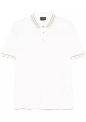 Emporio Armani logo-embroidered polo shirt - White