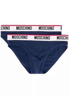 Moschino logo waistband briefs - Blue