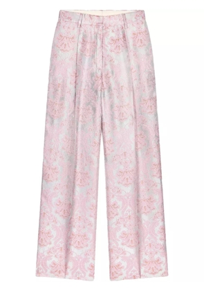DRIES VAN NOTEN jacquard trousers - Blue